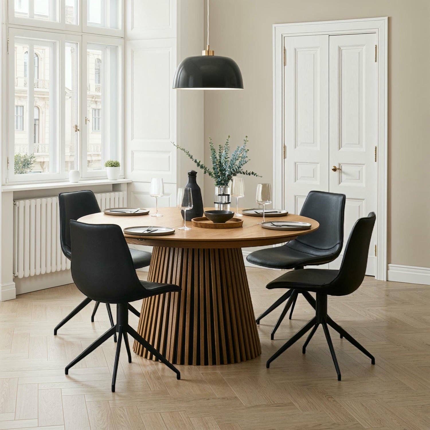 Furnhouse - Wholesale Side Table - Round Extendable Dining Table Svendborg ø120/220 cm - Natural Oak11