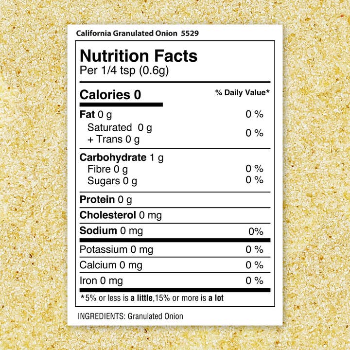 THE SPICE LAB - Wholesale Dried Spice - California Granulated Onion Case of 6 - 5.1 oz Shaker Jars
