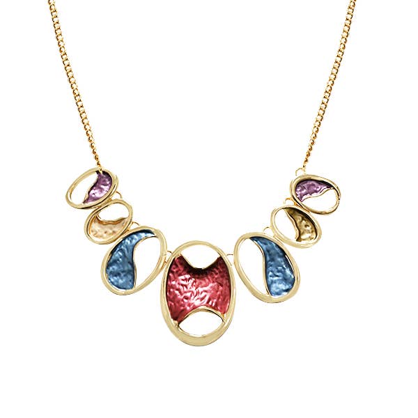 ENAMEL OVAL NECKLACE - SW24864A360 for wholesale by AMORINO SRL