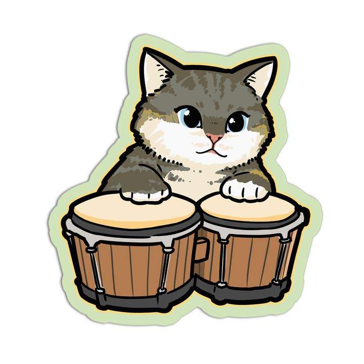 Bongo Cats Band Textured Stickers for wholesale by Girls Printing House