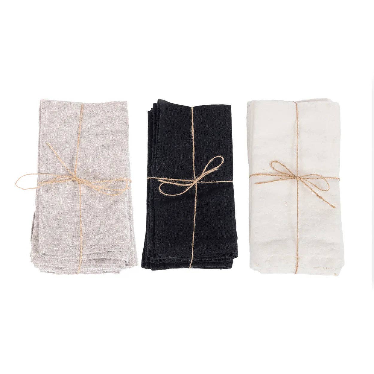 Bazar Bizar Living – wholesale Dinner & cloth napkin – The Linen Napkin - White - Set of 410