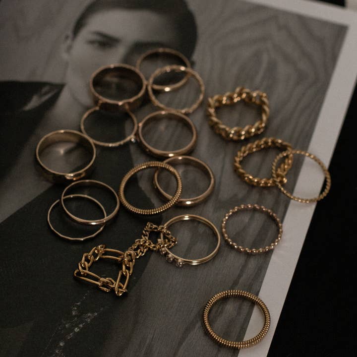 VIE EN BLEU – Anel com corrente por atacado – Anel Victoria4