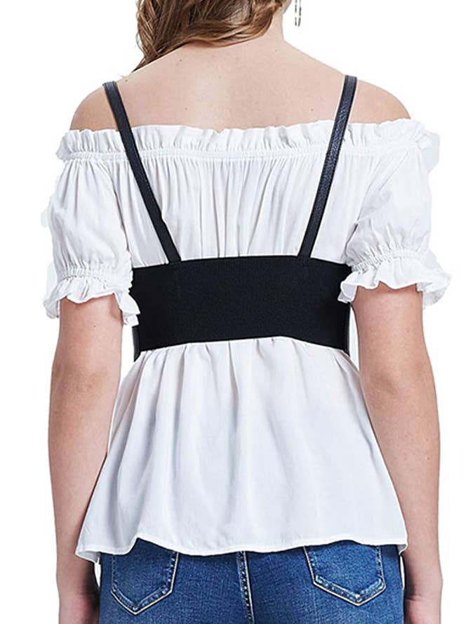 UNISHE - Wholesale Corset - Women's - Spaghetti Buckle Leather Corset YDL0235