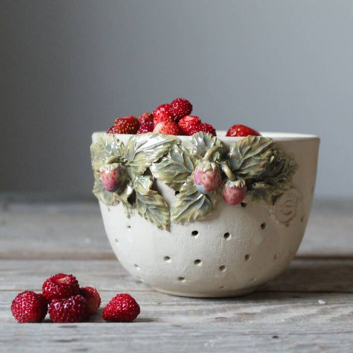 Fragoline - fruit strainer bowl for berries and other Purchase Wholesale e frutti. Free Returns & Net 60 Terms on Faire trending on Faire.