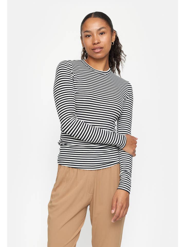 Soft Rebels - Wholesale Knit Top - Women's - SRFenja Stripe O-Neck Top3