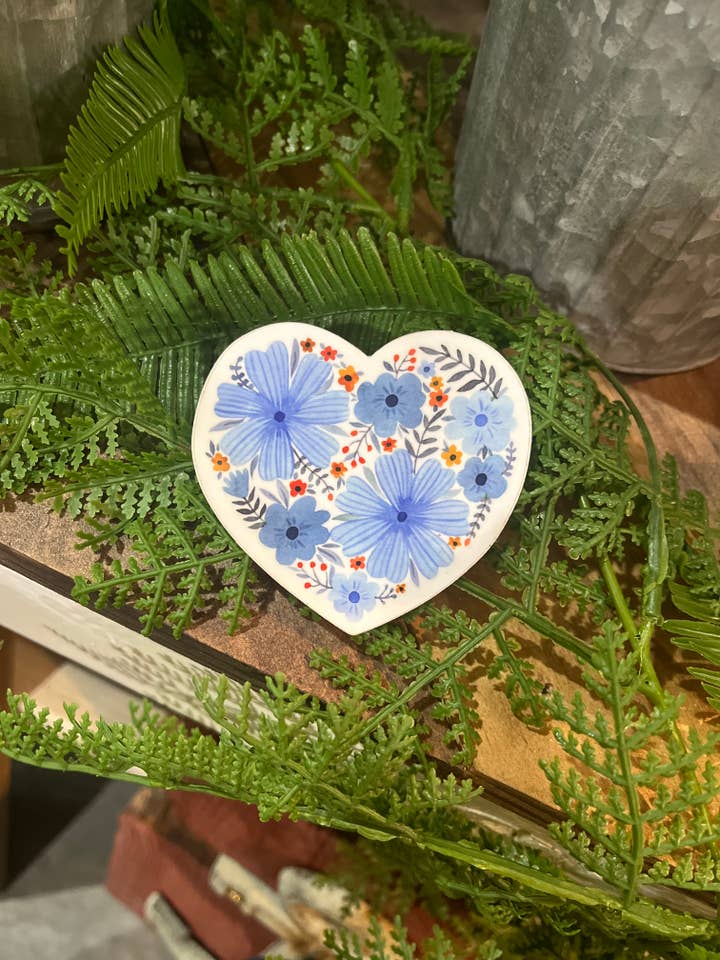 Flower Heart Sticker for wholesale by Ajk Designs