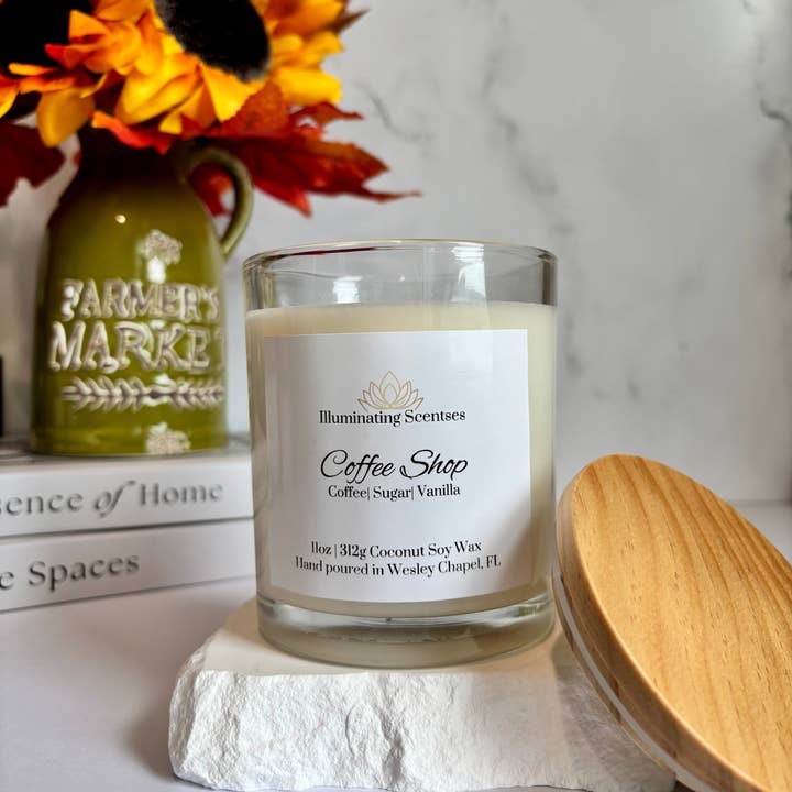 Coffee Shop 11oz | Coconut Soy Scented Candle for wholesale by Illuminating Scentses