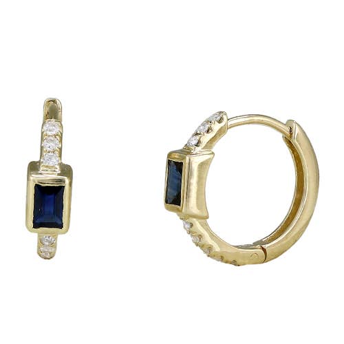 Blue Sapphire Huggies for wholesale by Jewels of Mewar