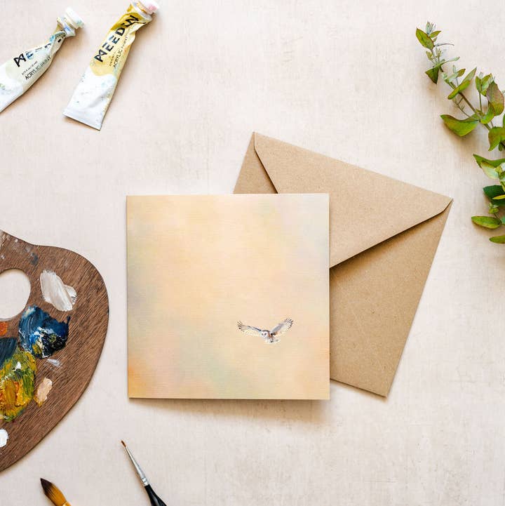 Portrait of Clouds - Wholesale Everyday Greeting Card - Barn Owl Greetings Card - Luxury Textured Cardstock0