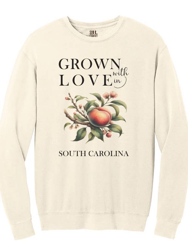 South Carolina Perziken Sweatshirt voor wholesale door Soil Comforts