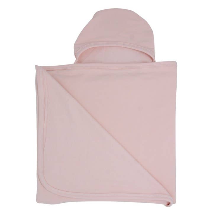 Babyhandduk med huva - Pink Blush French Terry för wholesale av Sweet Bamboo