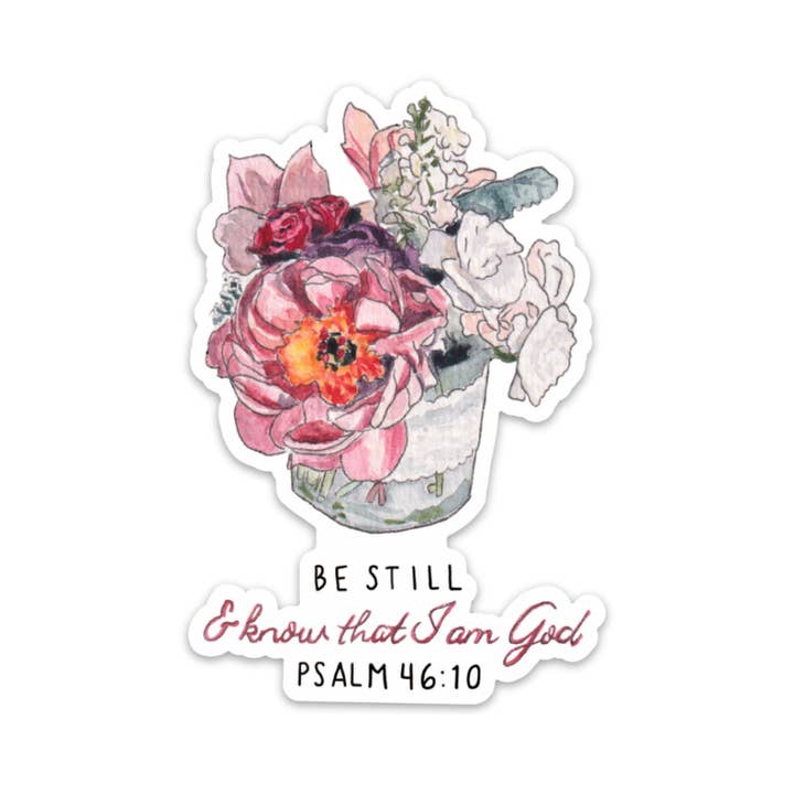 Be Still Peony Bouquet Magnet for wholesale by She Pens Truth