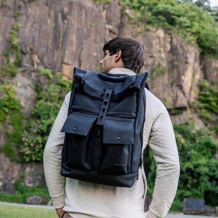 Black Jack Abrahams The Dayton 18-In 1690D Nylon Laptop Backpack for wholesale on Faire9