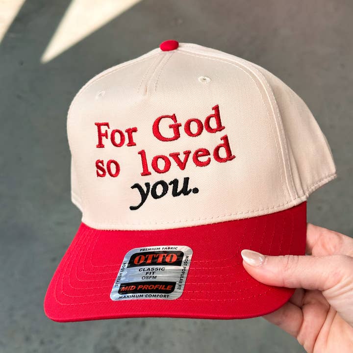 D&E Tees - Wholesale Baseball Cap - Women's - For God So Loved You Embroidery Cap0