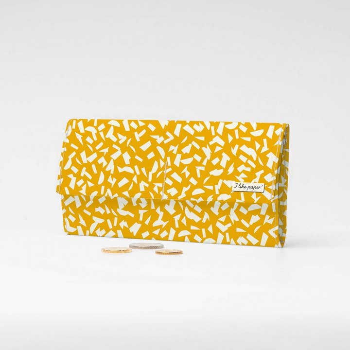 YELLOW SEMBLANCE Tyvek® Pappwallet XL/Portafoglio frizione per la vendita all'ingrosso da parte di I Like Paper