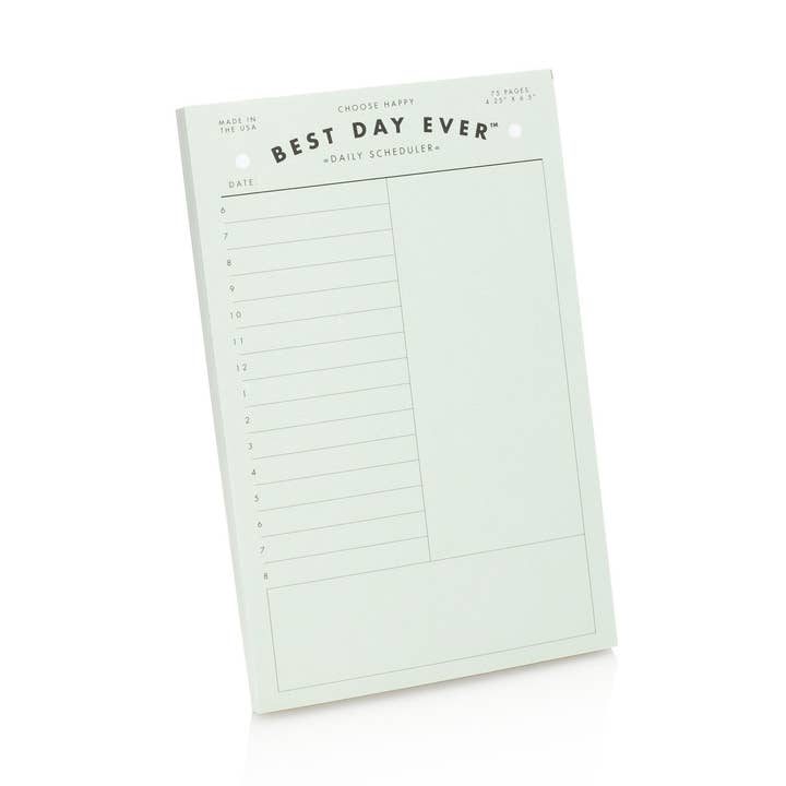 Notepad - Scheduler giornaliero per la vendita all'ingrosso da parte di Best Day Ever