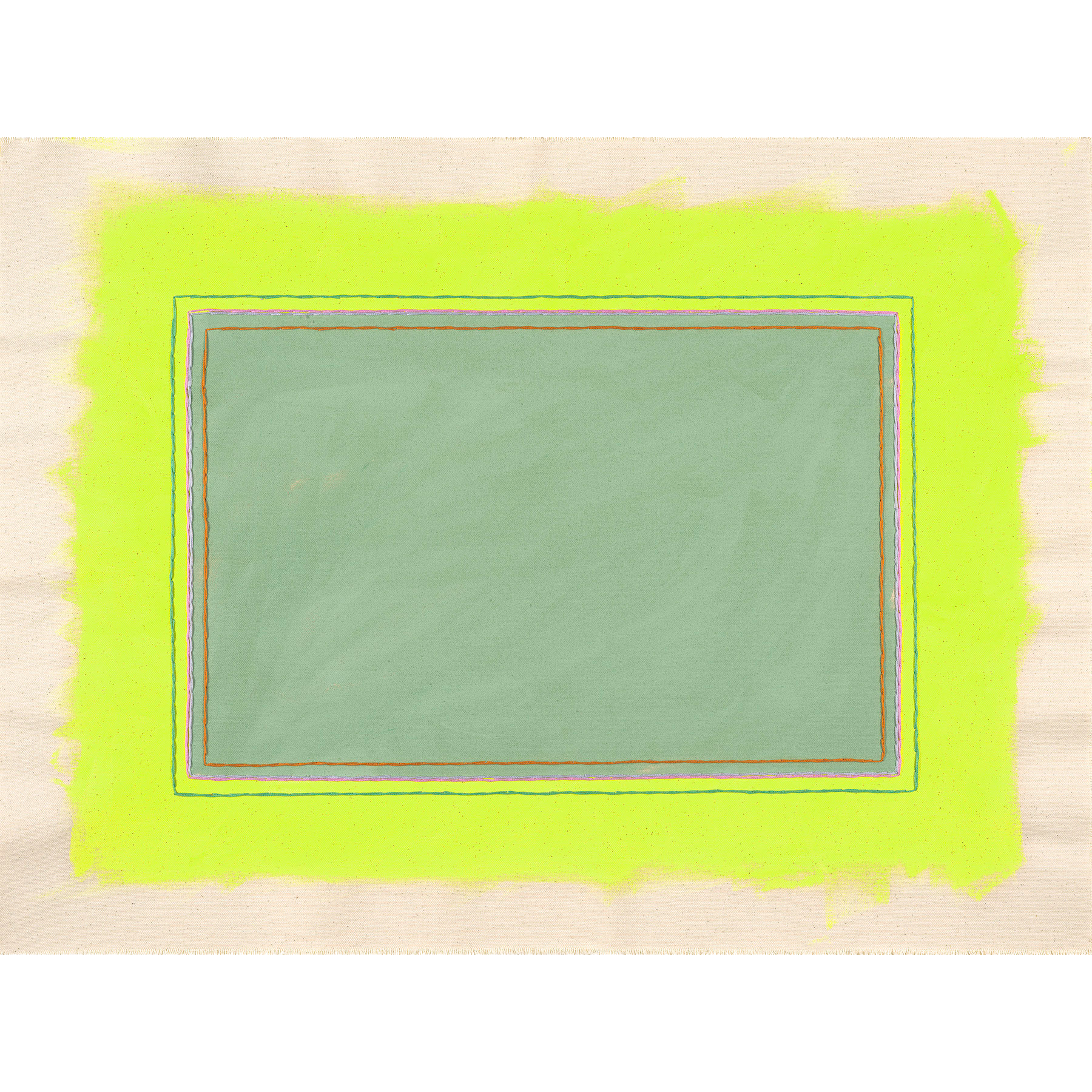 Emily Keating Snyder - Wholesale Art Print - Bright Abstract Art Print | Colorful Neon Green & Sage Green0