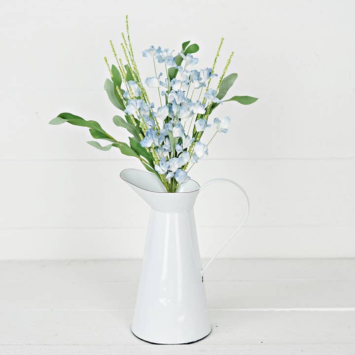 Holiday Depot Inc. - Wholesale Artificial Flowers - 35116- 19in Bush-Blue Cream Mountain Flowers1