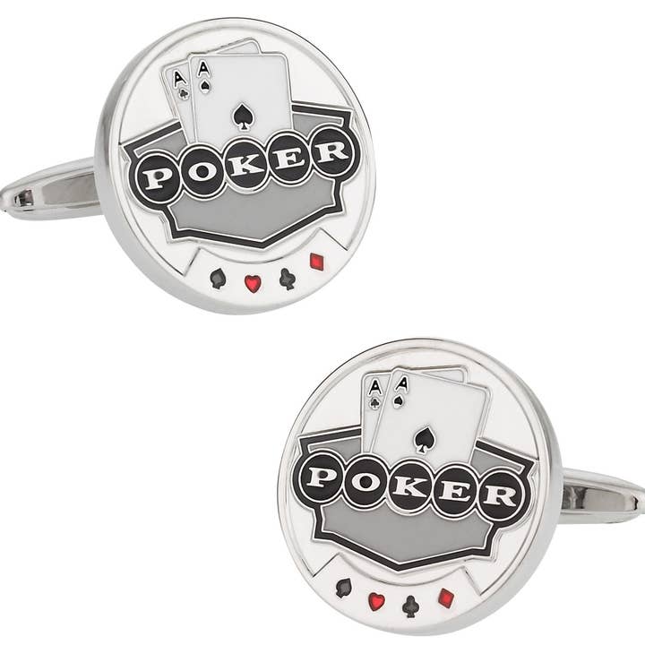 Poker Chip Lucky Cufflinks for wholesale by Cuff-Daddy