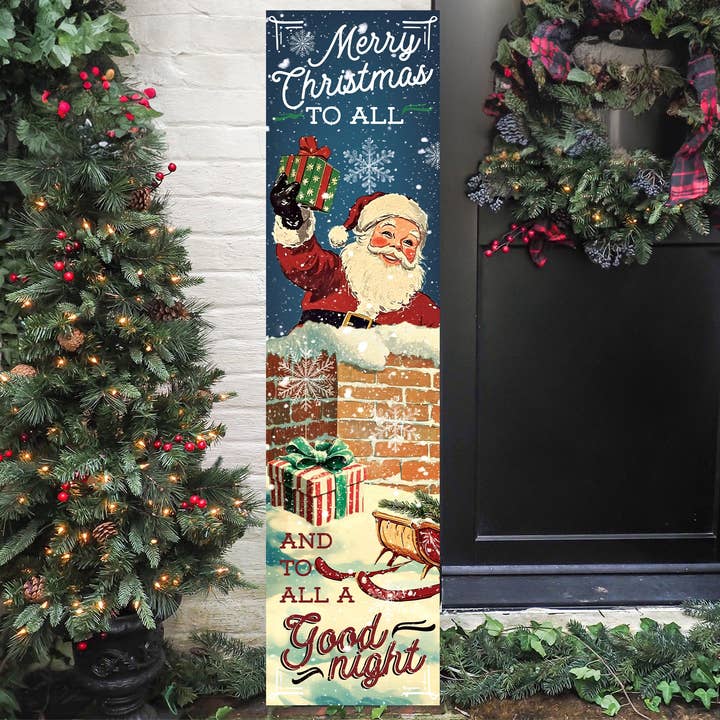 TX USA Corporation - Wholesale Christmas decoration - Classic Vintage Santa Porch Sign | Festive Christmas Outdoor Decor