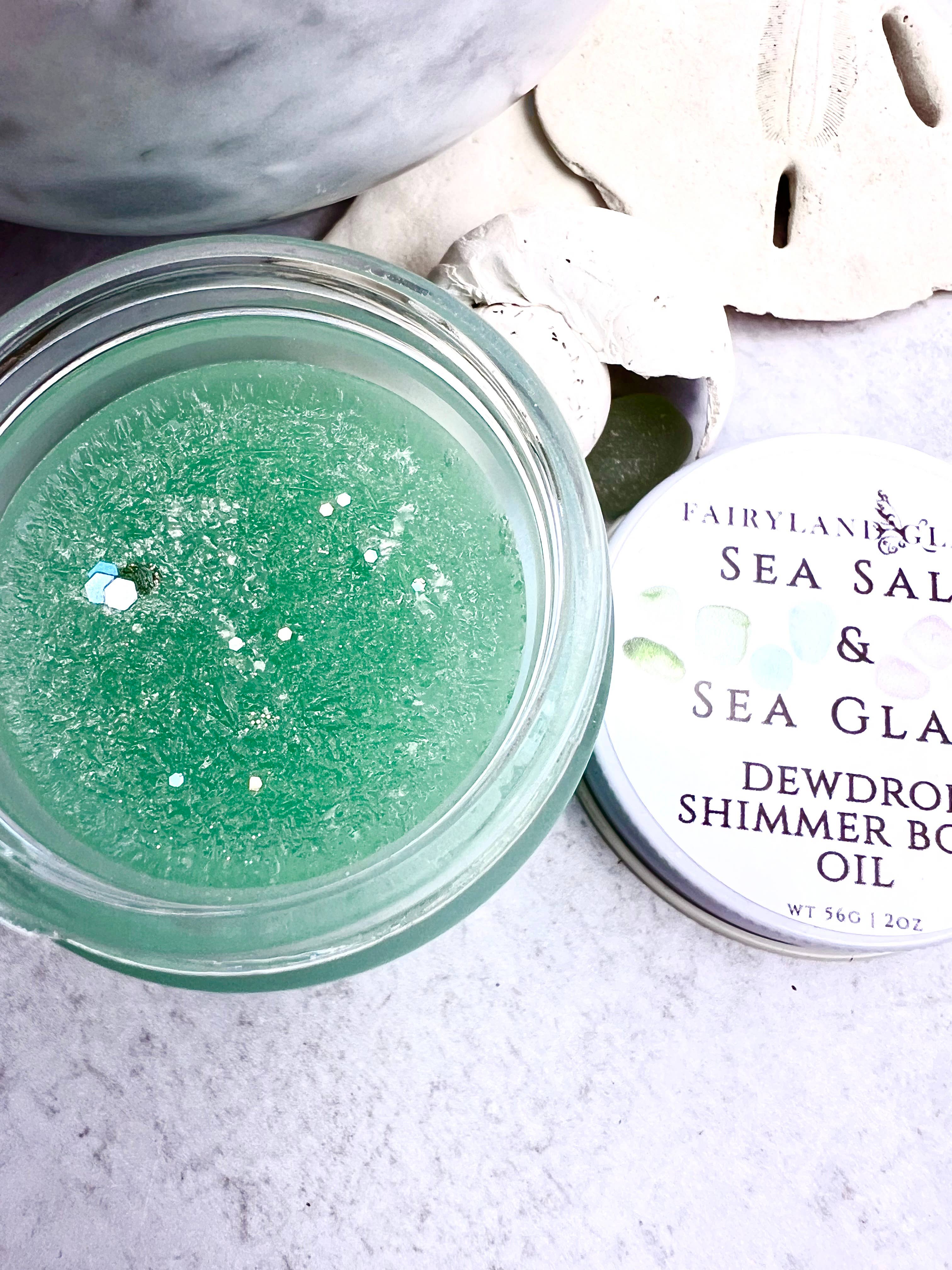 Fairyland Glade - Wholesale Bath/Body Oil - Sea Salt & Sea Glass Dewdrop Shimmer Body Oil1
