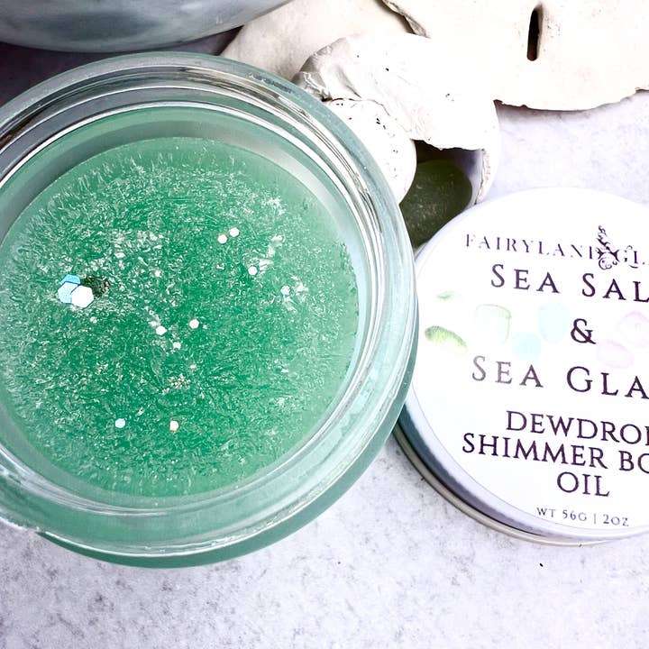 Fairyland Glade - Wholesale Bath/Body Oil - Sea Salt & Sea Glass Dewdrop Shimmer Body Oil1