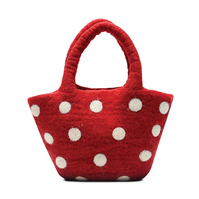 BNB Crafts Inc. - Wholesale Tote Bag - Women's - Felted Polka Dot Handbag1