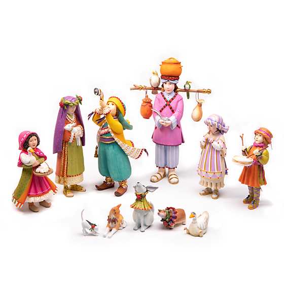 Patience Brewster by MacKenzie-Childs - Wholesale Nativity Scene Decor - Patience Brewster Nativity Manger Figures Set