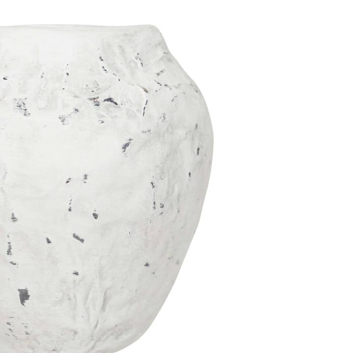 Foreside Home & Garden - Wholesale Vase - Ambrosine Distressed Ceramic Vase White