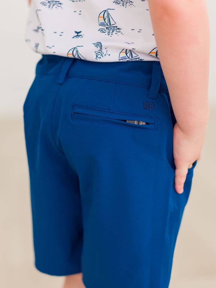 Boys Navy Hybrid Shorts for wholesale on Faire