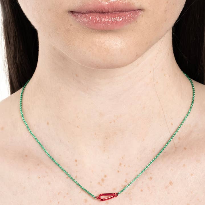 Lavani Jewels - Wholesale Pendant/Charm Necklace - Saito Green and Pink Pendant1