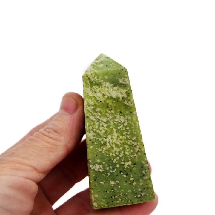 Kaia & Crystals - Wholesale Spiritual stone/crystal - Natural Serpentine Crystal Obelisk (100g - 300g)10