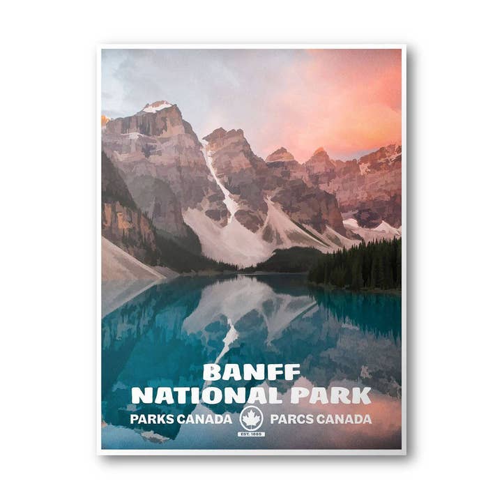 Banff National Park Poster for wholesale by Albion Mercantile Co.