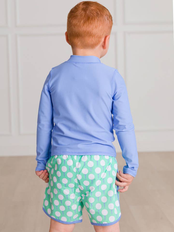 Verde Ragazzi Tee Time Golf Costumi da Bagno con Orlo a Delfino in vendita all'ingrosso su Faire4