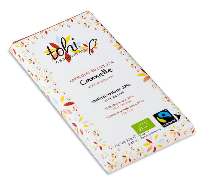 Tohi - Wholesale Chocolate Bar - Chocolate Bar 70g - Milk 37% Cinnamon1