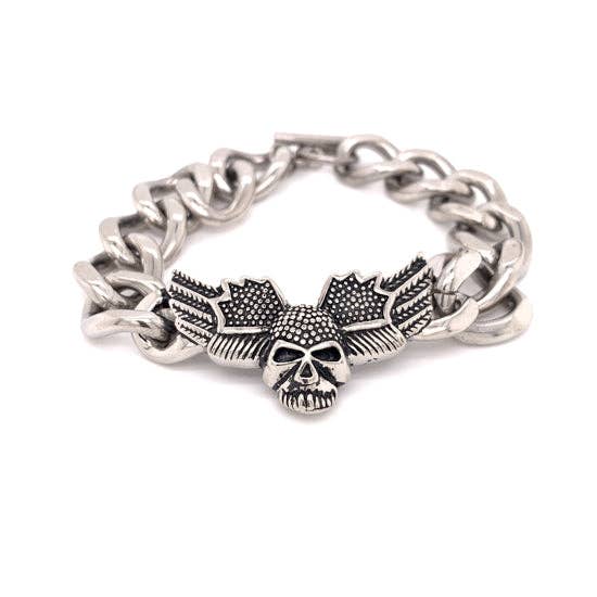 Stainless Steel Skull Wings Bracelet for wholesale by WJW