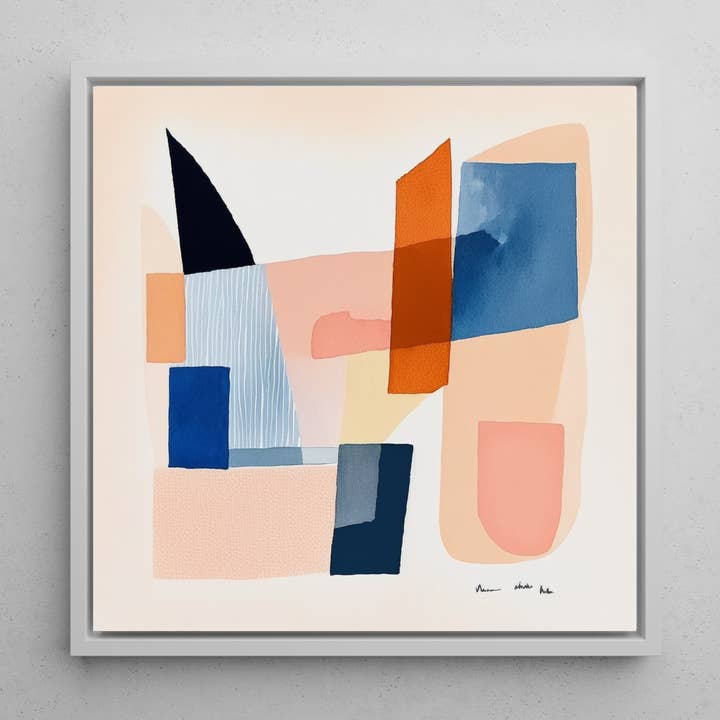 Mid Century Modern Abstract Canvas Wall Art Print for wholesale by Venus Art Prints