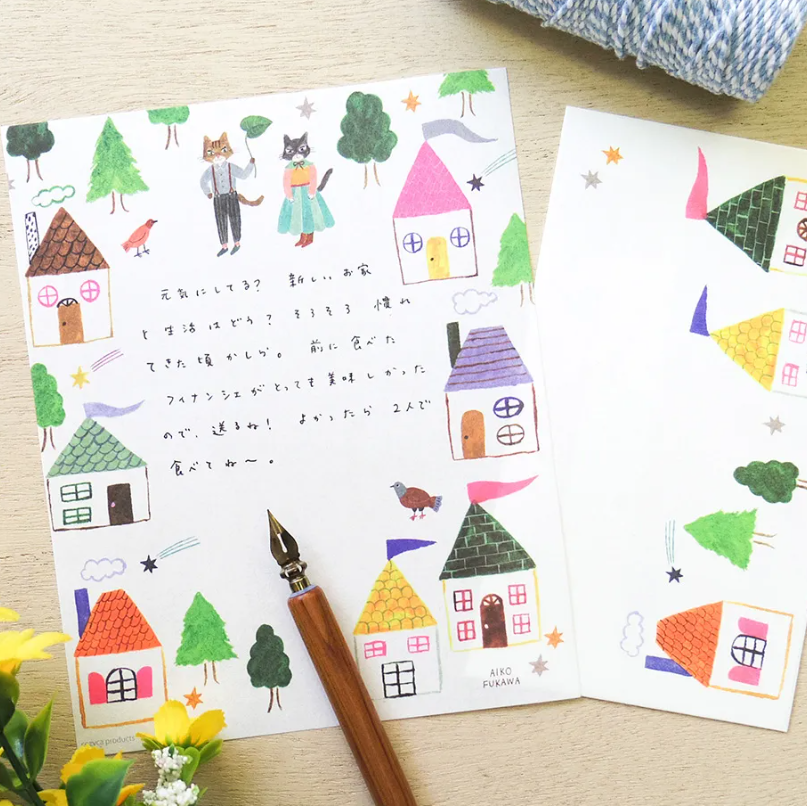 「FUNJI」In Japan - Vendita all'ingrosso Set di cartoleria/cancelleria - Set di Lettere Aiko Fukawa House – Mino Washi Giapponese6