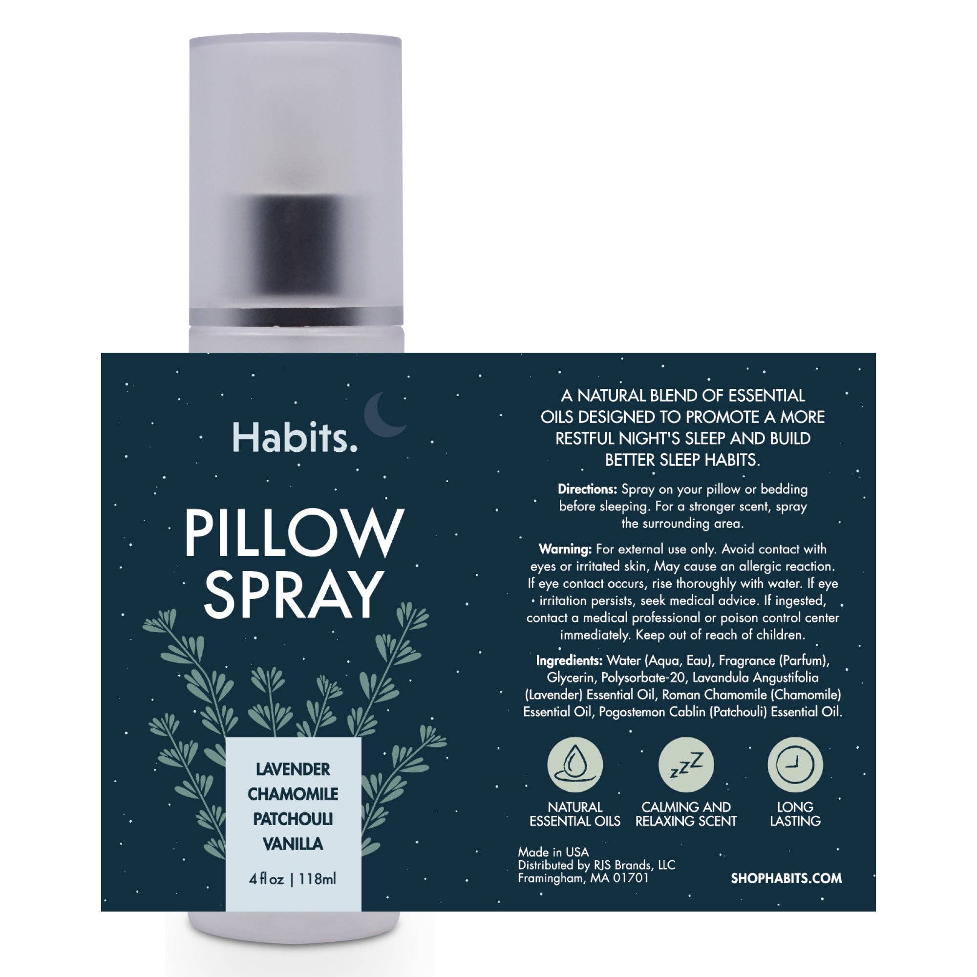 Habits - Wholesale Room & Linen Spray - Pillow Spray - Lavender Sleep Spray for Pillows5