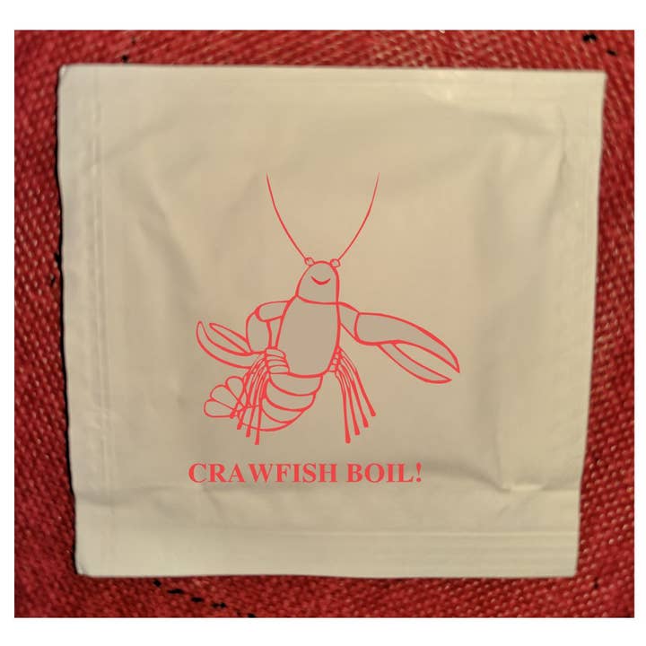 Crawfish Boil Wet Wipes, 25 stuks, stockontwerp voor wholesale door Party Bibs