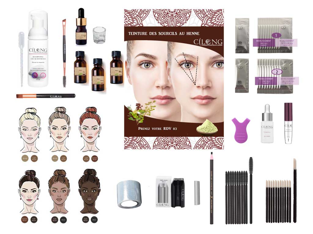 CILONG - Wholesale Eyebrow Set/Kit - Henna and Brow and Lash Lift Kit