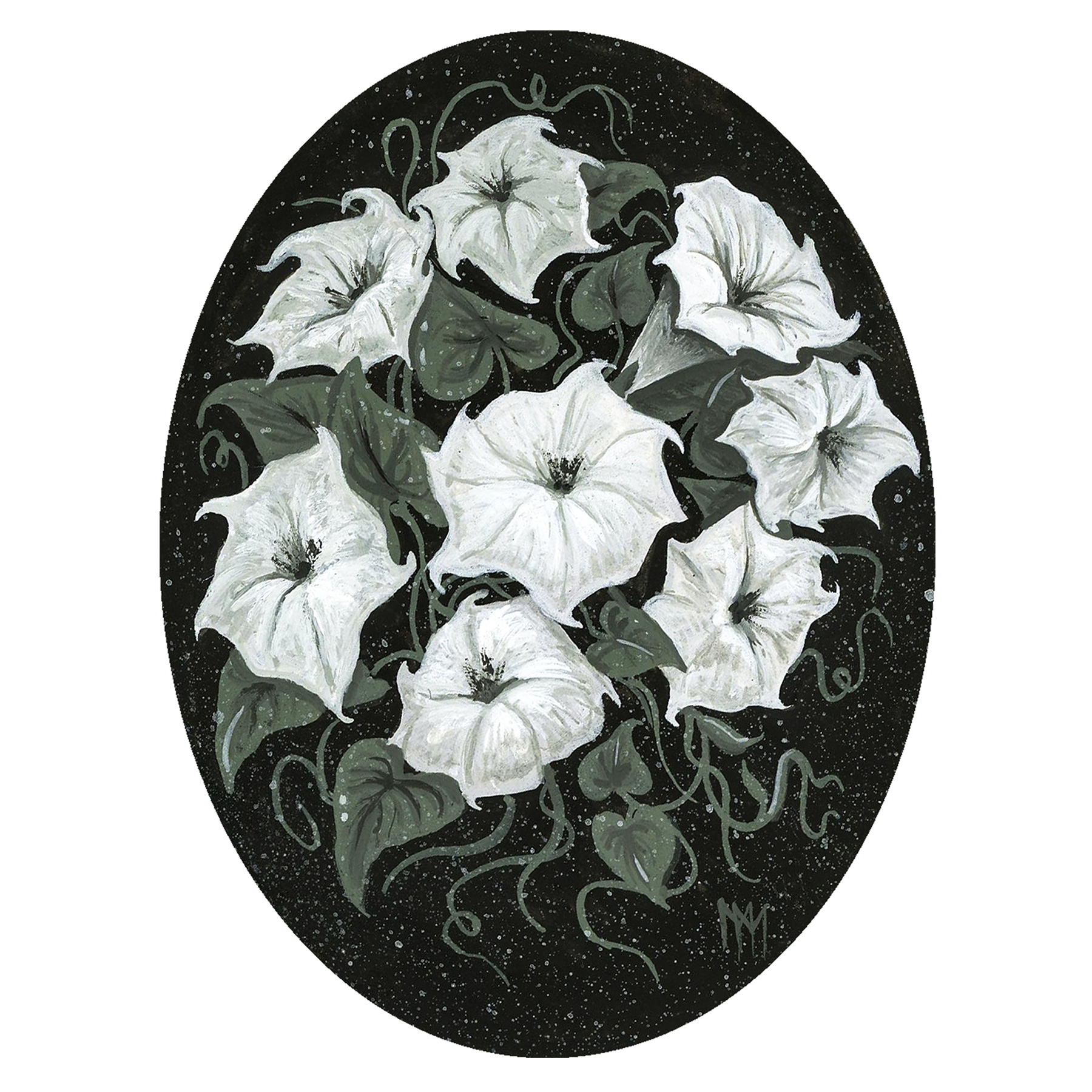 Meagan Meli Illustration - Wholesale Art Print - My Beloved Datura Small Framed Print1