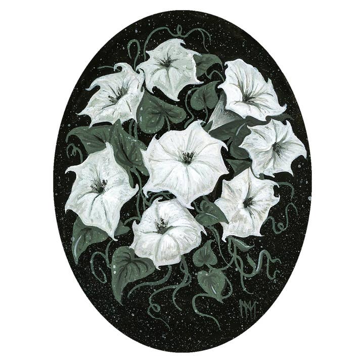 Meagan Meli Illustration - Wholesale Art Print - My Beloved Datura Small Framed Print1