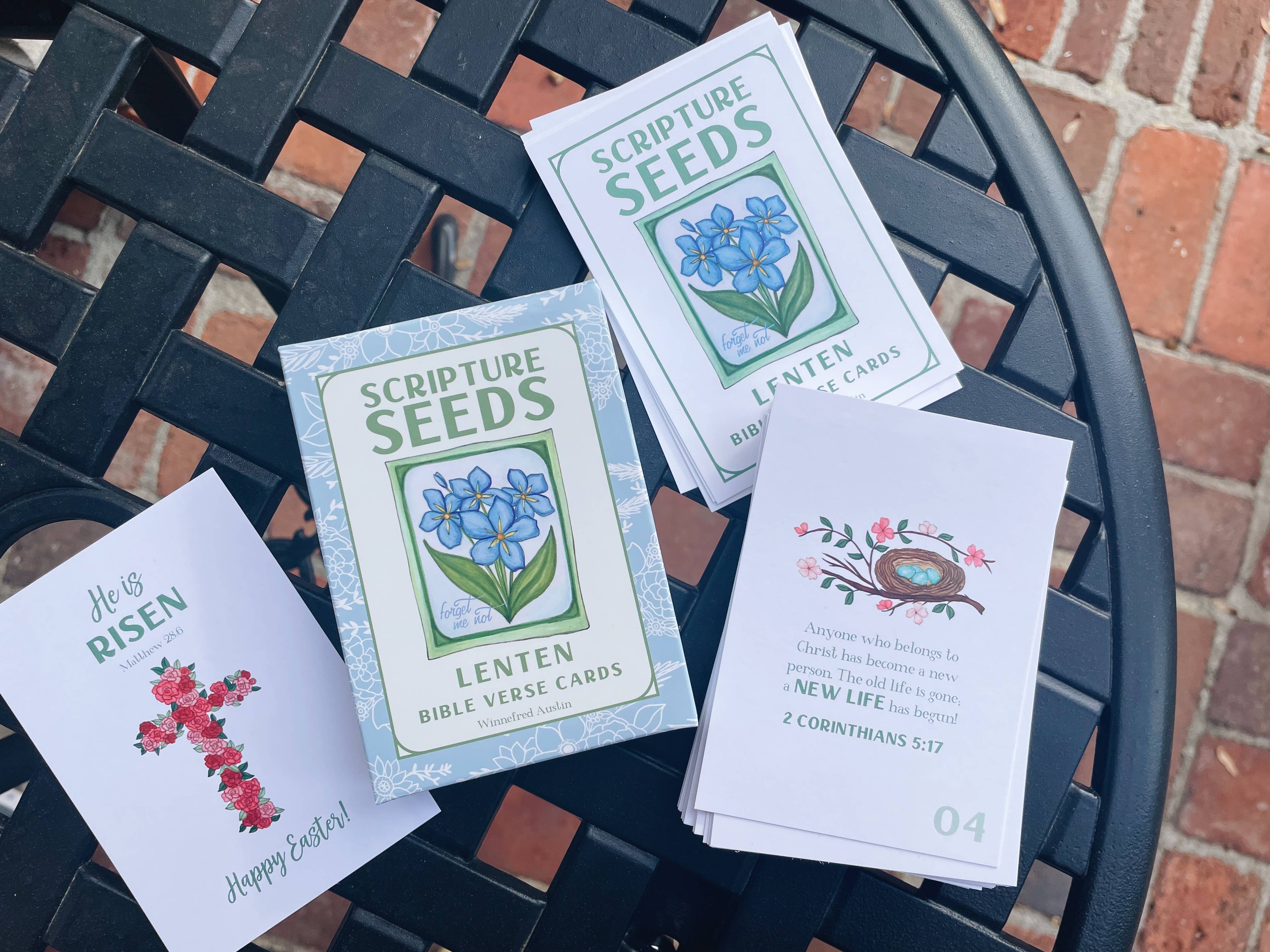 Winnefred Austin - Wholesale Religious Card - Scripture Seeds | Lenten Bible Verse Card Set1