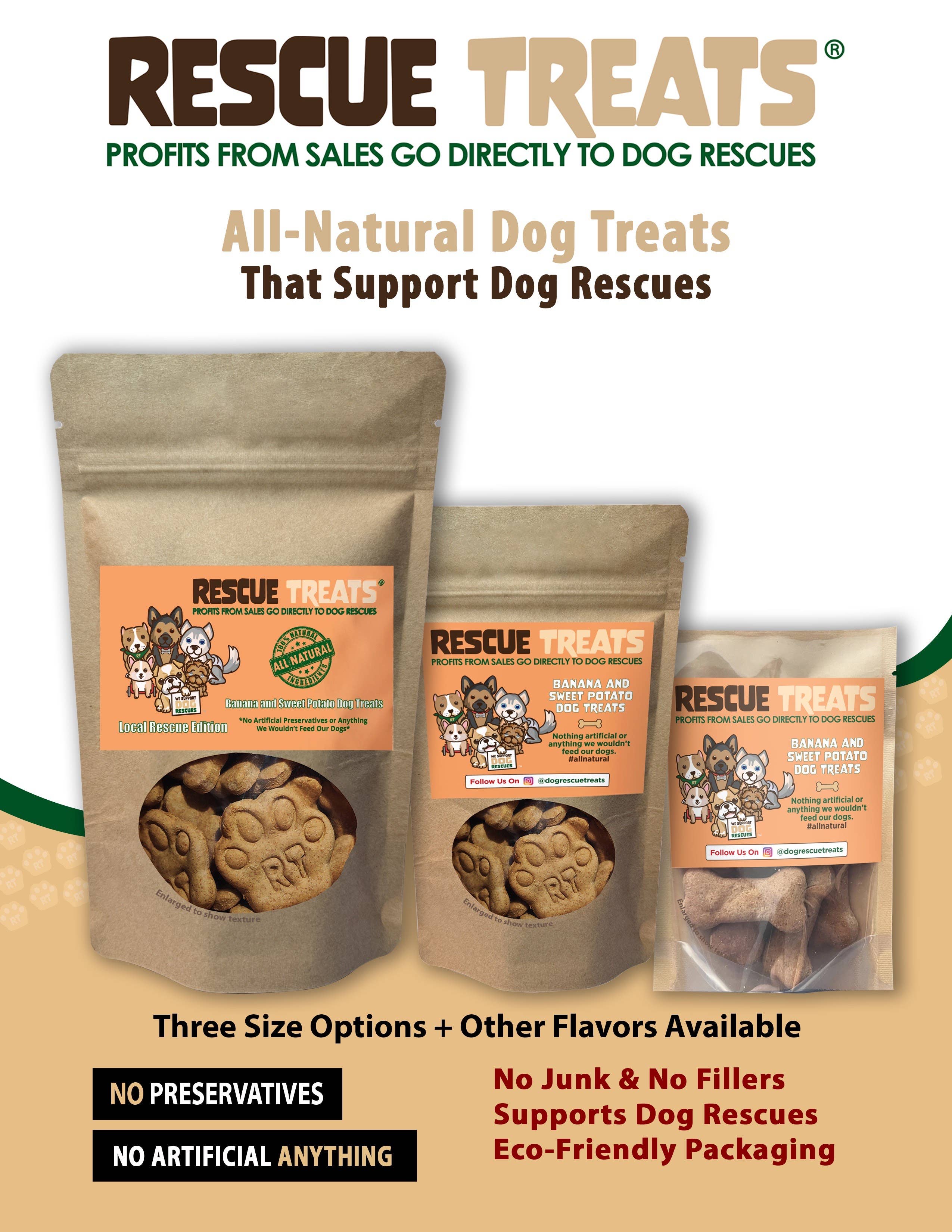 Rescue Treats - Wholesale Pet Treats - Dog - Rescue Treats Banana & Sweet Potato Dog Treats Medium Bag5