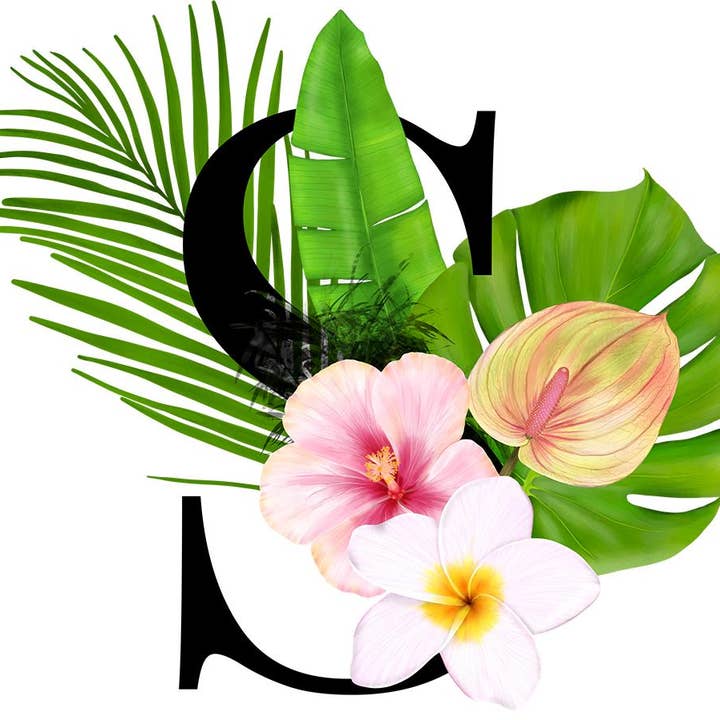 Mason Jar Merchant – Großhandel Trinkglas/Tasse – Einmachglas-Tumbler mit tropischem Monogramm18