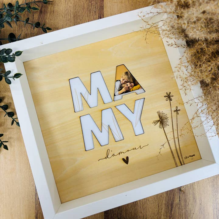 Graverad träram "Kära mormor" – Dekorativ present för wholesale av La vie en magenta