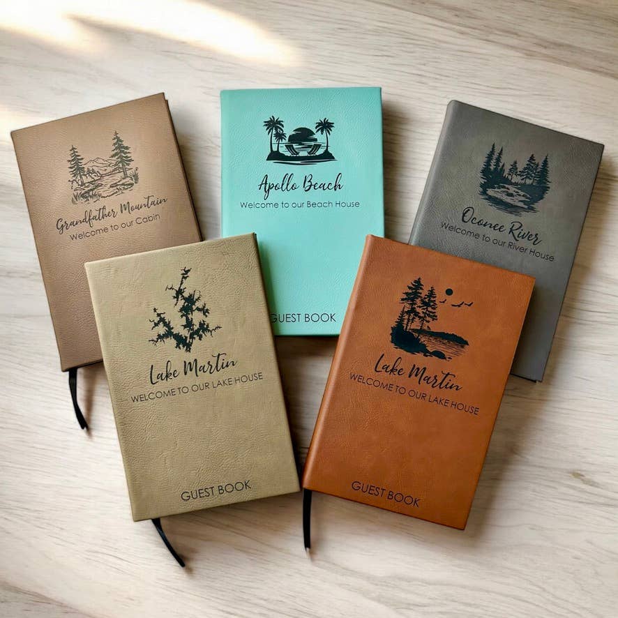 The Lillie Pad - Wholesale Guest Book - Custom Beach House Guest Book Journal - Vacation Home  8