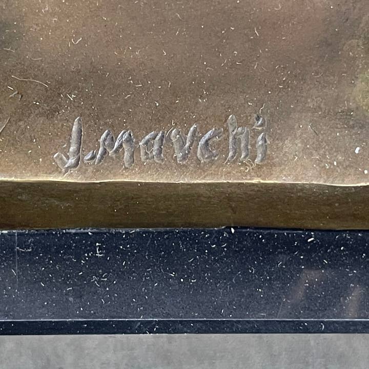 Bronzhaus - Wholesale Sculpture - Erotic Bondage Bronze Sculpture Statue Girl w/ Chain Choker Mavchi Original 13.5" x 5"9