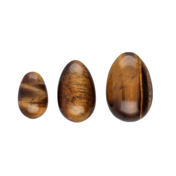 Vives de la Cortada S.L - Wholesale Spiritual Stone/Crystal - Tiger's Eye Yoni Eggs Pack3